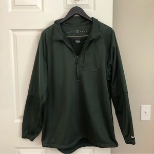 Men’s Nike Golf Therma-Fit Quarter Zip Pullover Sweatshirt Lined Warm Green XL